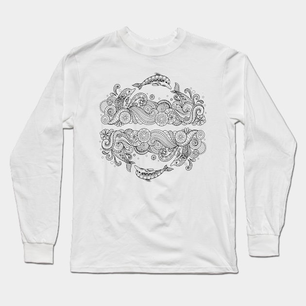 Dolphin Long Sleeve T-Shirt by Vitorio